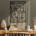 Decoratiune de perete, Busqueda, Metal, Grosime: 1,2 mm, Negru