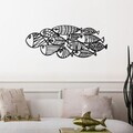 Decoratiune de perete, Pez-1, Metal, Grosime: 1,2 mm, Negru