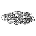 Decoratiune de perete, Pez-1, Metal, Grosime: 1,2 mm, Negru
