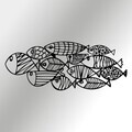 Decoratiune de perete, Pez-1, Metal, Grosime: 1,2 mm, Negru