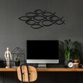 Decoratiune de perete, Pez-2, Metal, Grosime: 1,2 mm, Negru