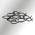 Decoratiune de perete, Pez-2, Metal, Grosime: 1,2 mm, Negru