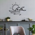 Decoratiune de perete, Despertar, Metal, Grosime: 1,2 mm, Negru
