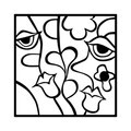 Decoratiune de perete, Amar, Metal, Grosime: 1,2 mm, Negru