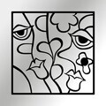 Decoratiune de perete, Amar, Metal, Grosime: 1,2 mm, Negru