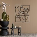 Decoratiune de perete, Complicado, Metal, Grosime: 1,2 mm, Negru