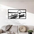 Decoratiune de perete, Calma-1, Metal, Grosime: 1,2 mm, Negru