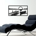 Decoratiune de perete, Calma-1, Metal, Grosime: 1,2 mm, Negru