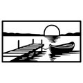 Decoratiune de perete, Calma-1, Metal, Grosime: 1,2 mm, Negru