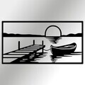 Decoratiune de perete, Calma-1, Metal, Grosime: 1,2 mm, Negru