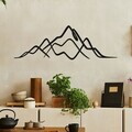 Decoratiune de perete, Alta Montaña, Metal, Grosime: 1,2 mm, Negru