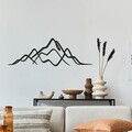 Decoratiune de perete, Alta Montaña, Metal, Grosime: 1,2 mm, Negru