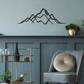 Decoratiune de perete, Alta Montaña, Metal, Grosime: 1,2 mm, Negru