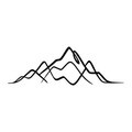 Decoratiune de perete, Alta Montaña, Metal, Grosime: 1,2 mm, Negru