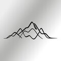 Decoratiune de perete, Alta Montaña, Metal, Grosime: 1,2 mm, Negru