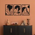Decoratiune de perete, Arriba, Metal, Grosime: 1,2 mm, Negru