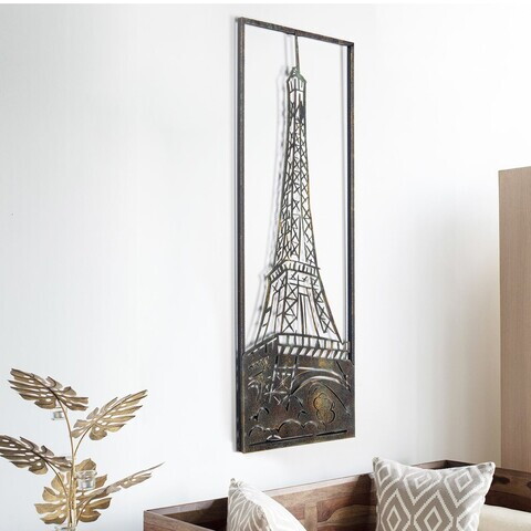 Decoratiune de perete, Eiffel Tower, Metal, Grosime: Tablă metalică 1,2 mm, Vintage
