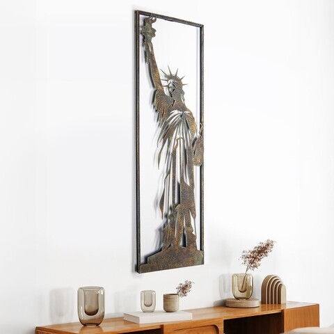 Decoratiune de perete, Statue of Liberty, Metal, Grosime: Tablă metalică 1,2 mm, Vintage