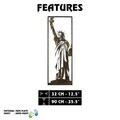 Decoratiune de perete, Statue of Liberty, Metal, Grosime: Tablă metalică 1,2 mm, Vintage