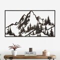 Decoratiune de perete, Rustic Mountain, Metal, Grosime: Tablă metalică 1,2 mm, Vintage
