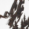 Decoratiune de perete, Rustic Mountain, Metal, Grosime: Tablă metalică 1,2 mm, Vintage