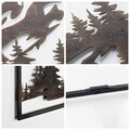 Decoratiune de perete, Rustic Mountain, Metal, Grosime: Tablă metalică 1,2 mm, Vintage