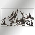 Decoratiune de perete, Rustic Mountain, Metal, Grosime: Tablă metalică 1,2 mm, Vintage