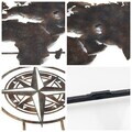Decoratiune de perete, Worl Map, Metal, Grosime: Tablă metalică 1,2 mm, Vintage
