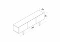Comoda TV, Hanah Home, Capella 140, 140x50x29 cm, MDF LAMINAT, Negru