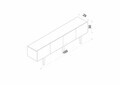 Comoda TV, Hanah Home, Capella 160, 160x50x29 cm, MDF, Verde menta