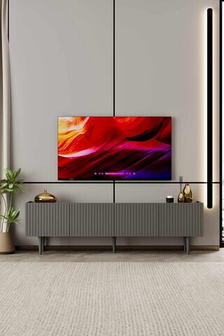 Comoda TV, Hanah Home, Capella 180, 180x50x29 cm, MDF, Gri