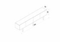 Comoda TV, Hanah Home, Capella 180, 180x50x29 cm, MDF, Verde
