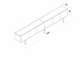 Comoda TV, Hanah Home, Capella 240, 240x50x29 cm, MDF, Verde menta
