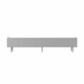 Comoda TV, Hanah Home, Capella 240, 240x50x29 cm, MDF, Gri deschis