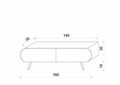 Comoda TV, Hanah Home, Regulus 160, 160x49x30 cm, MDF, Negru