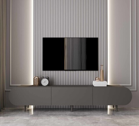 Comoda TV, Hanah Home, Regulus 180, 180x49x30 cm, MDF, Gri