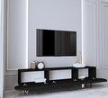 Comoda TV, Hanah Home, Regulus 180, 180x49x30 cm, MDF, Negru