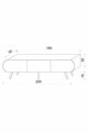 Comoda TV, Hanah Home, Regulus 200, 200x49x30 cm, MDF, Gri