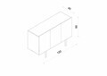Consola, Hanah Home, Capella 120, 120x60x40 cm, MDF, Alb