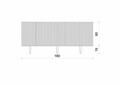 Consola, Hanah Home, Capella 180, 180x60x40 cm, MDF, Gri