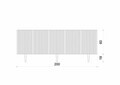 Consola, Hanah Home, Capella 200, 200x60x40 cm, MDF, Gresie