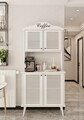 Dulap de bar pentru cafea, Hanah Home, Avior 90, 90x170x40 cm, MDF, Alb