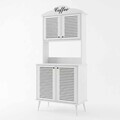 Dulap de bar pentru cafea, Hanah Home, Avior 90, 90x170x40 cm, MDF, Alb