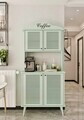 Dulap de bar pentru cafea, Hanah Home, Avior 90, 90x170x40 cm, MDF, Verde menta