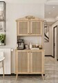 Dulap de bar pentru cafea, Hanah Home, Avior 90, 90x170x40 cm, MDF, Maro
