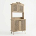 Dulap de bar pentru cafea, Hanah Home, Avior 90, 90x170x40 cm, MDF, Maro