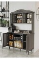 Dulap de bar pentru cafea, Hanah Home, Avior 120, 120x170x40 cm, MDF, Gri