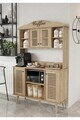 Dulap de bar pentru cafea, Hanah Home, Avior 120, 120x170x40 cm, MDF, Maro