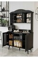 Dulap de bar pentru cafea, Hanah Home, Avior 120, 120x170x40 cm, MDF, Negru