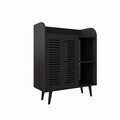Dulap de bar pentru cafea, Hanah Home, Magnetar, 90x109x40 cm, MDF, Negru